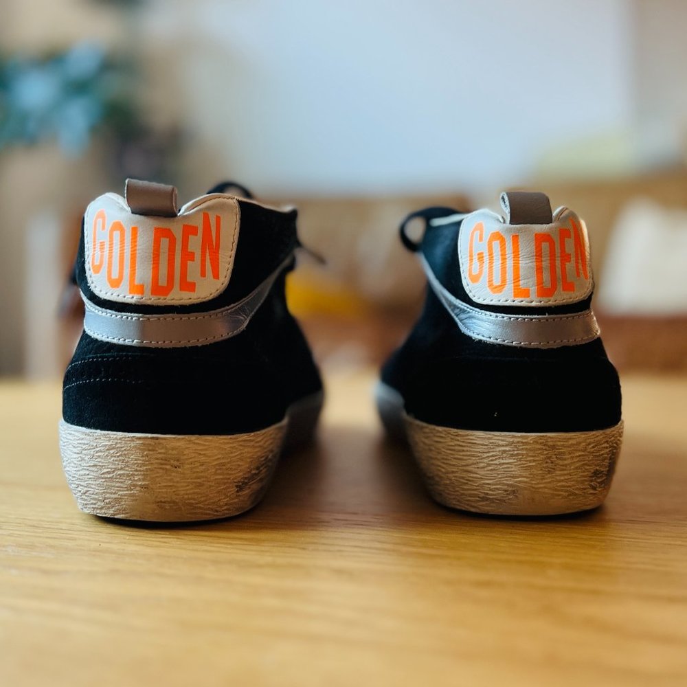 Golden Goose GGDB Midstar - Blk / Orange Wingtip